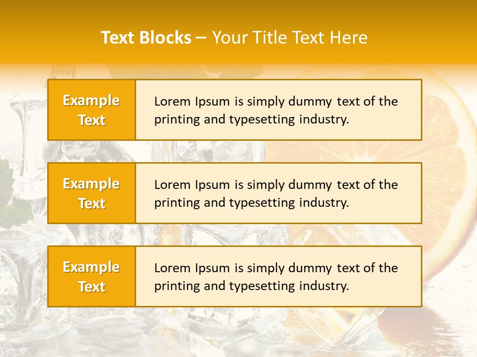 Orange Ice PowerPoint Template