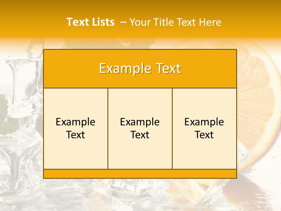 Orange Ice PowerPoint Template