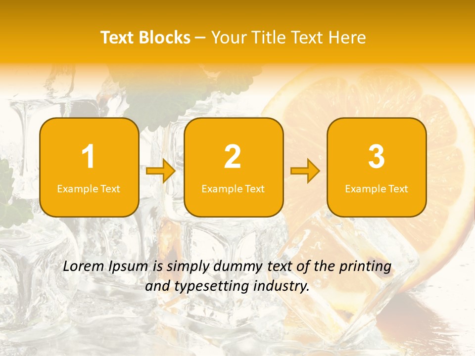 Orange Ice PowerPoint Template
