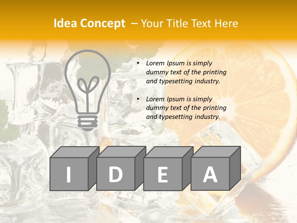 Orange Ice PowerPoint Template