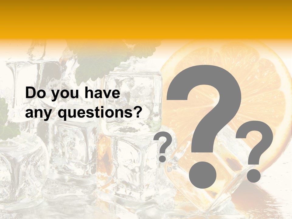 Orange Ice PowerPoint Template