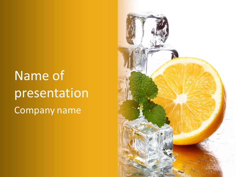 Juice Ingredient Dew PowerPoint Template