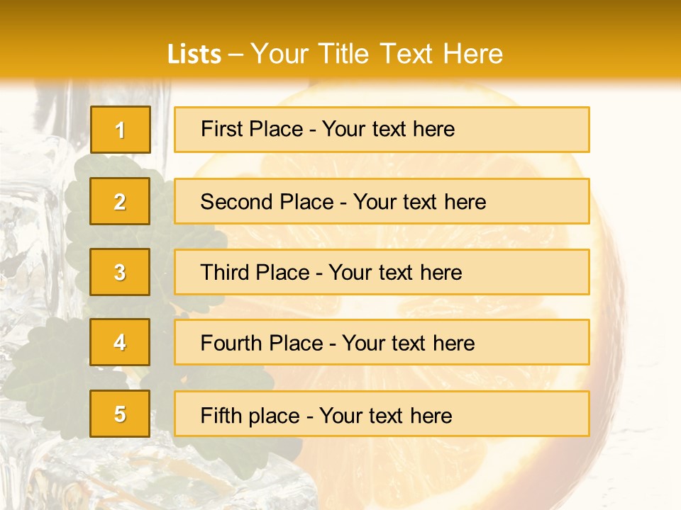Juice Ingredient Dew PowerPoint Template