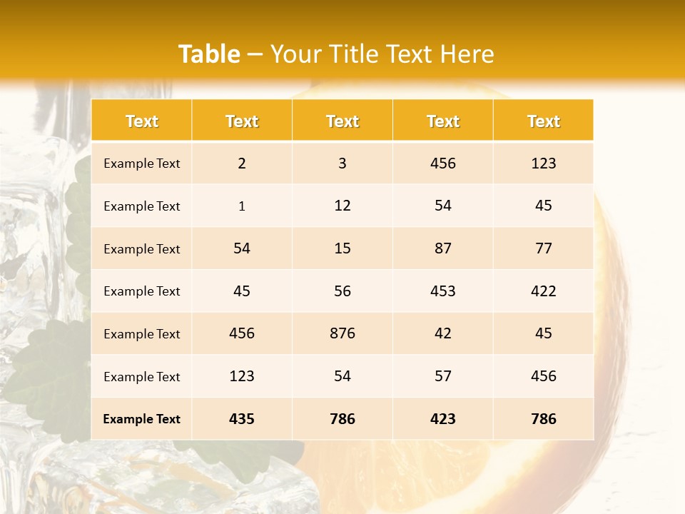 Juice Ingredient Dew PowerPoint Template