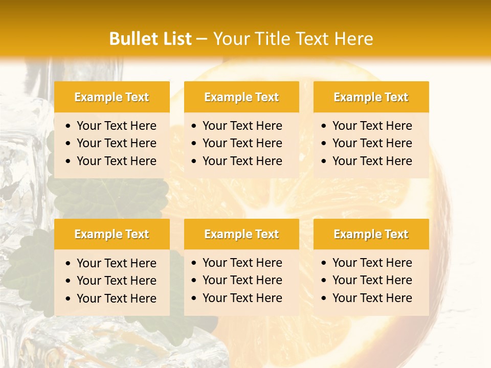 Juice Ingredient Dew PowerPoint Template
