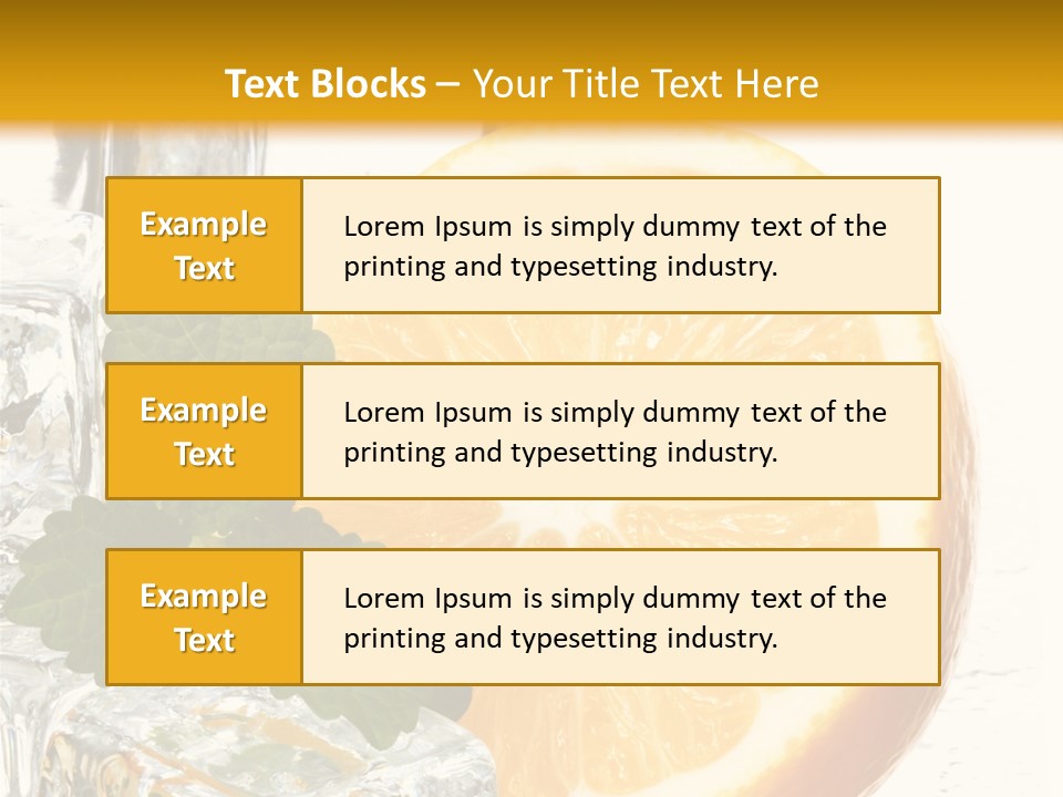 Juice Ingredient Dew PowerPoint Template