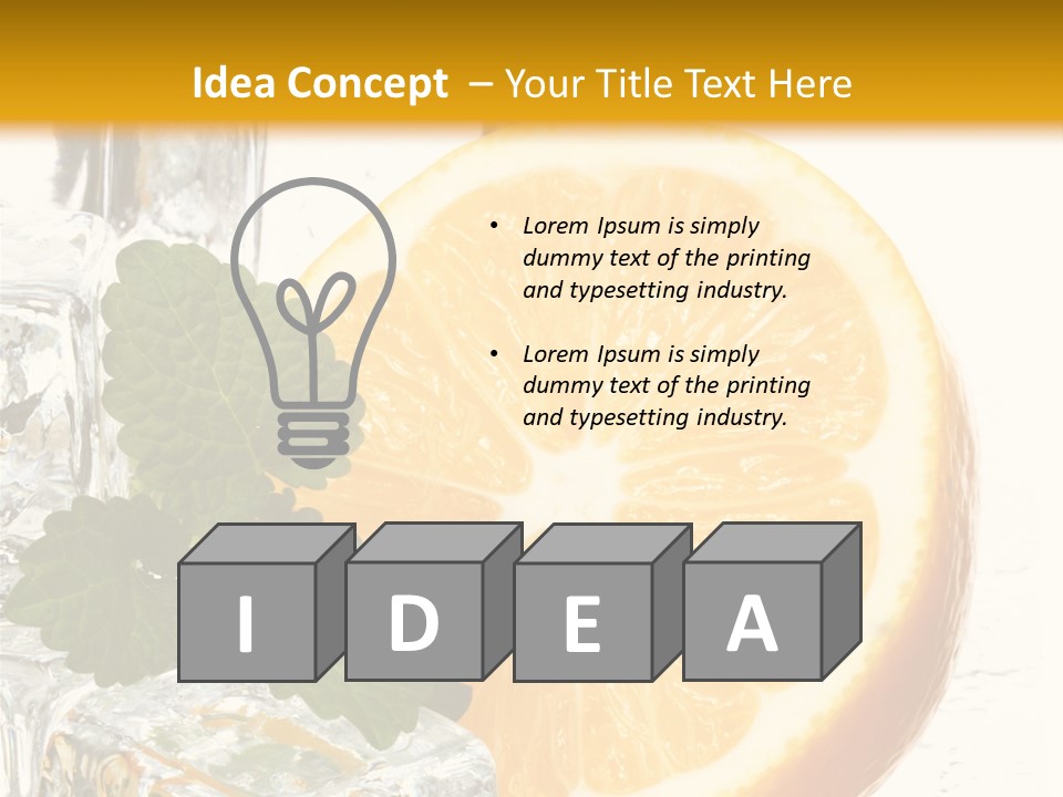 Juice Ingredient Dew PowerPoint Template