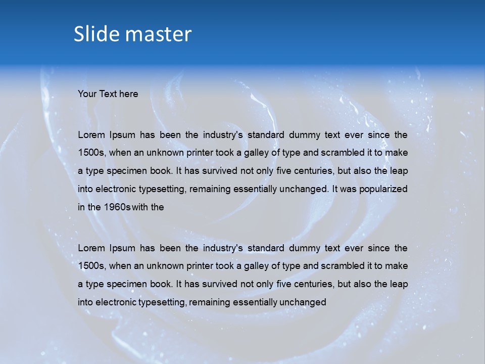 Blue Roses PowerPoint Template