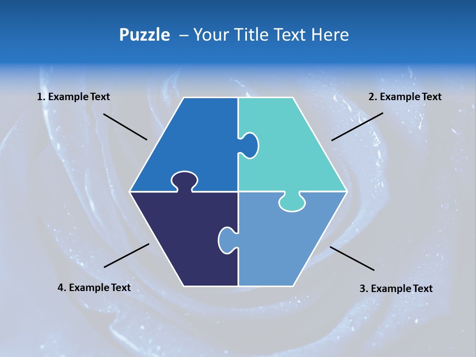 Blue Roses PowerPoint Template