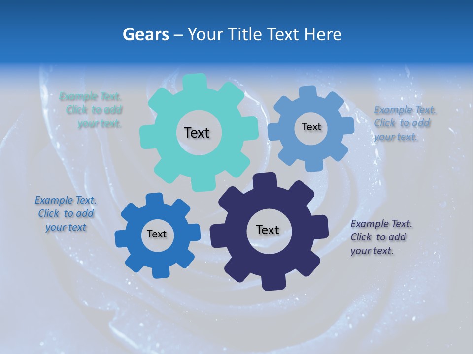 Blue Roses PowerPoint Template