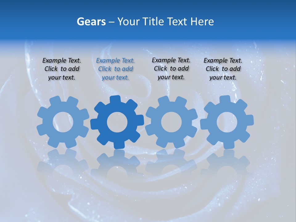 Blue Roses PowerPoint Template