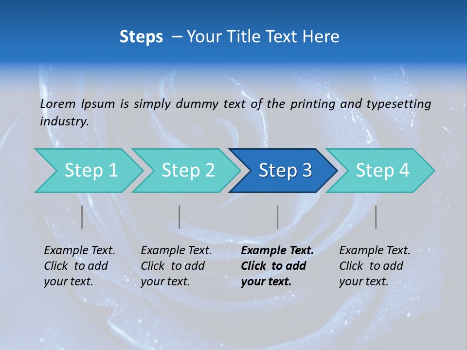 Blue Roses PowerPoint Template