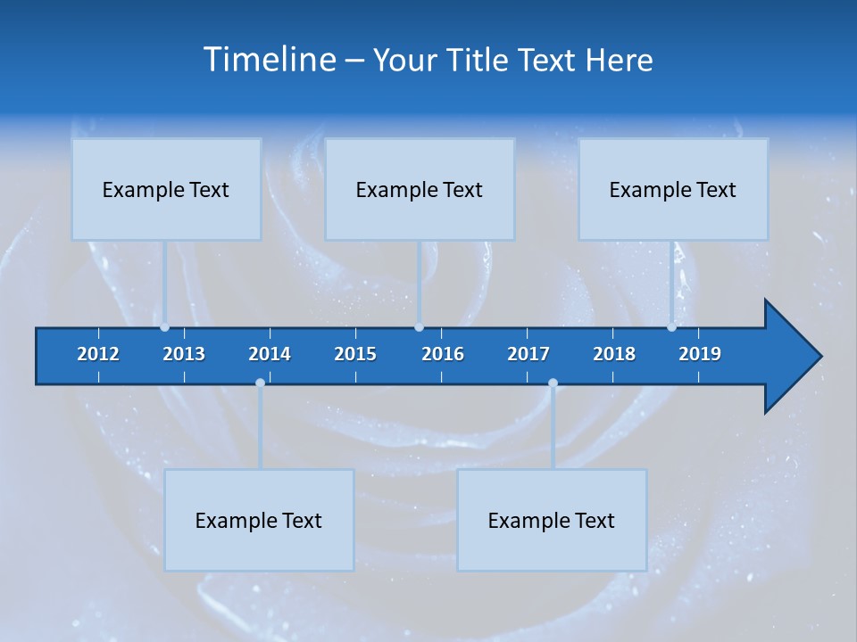 Blue Roses PowerPoint Template