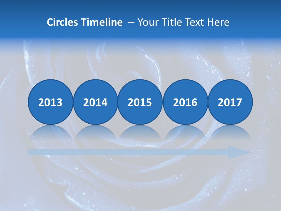 Blue Roses PowerPoint Template