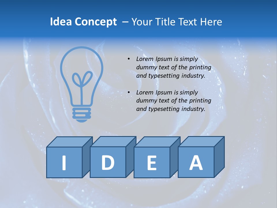 Blue Roses PowerPoint Template