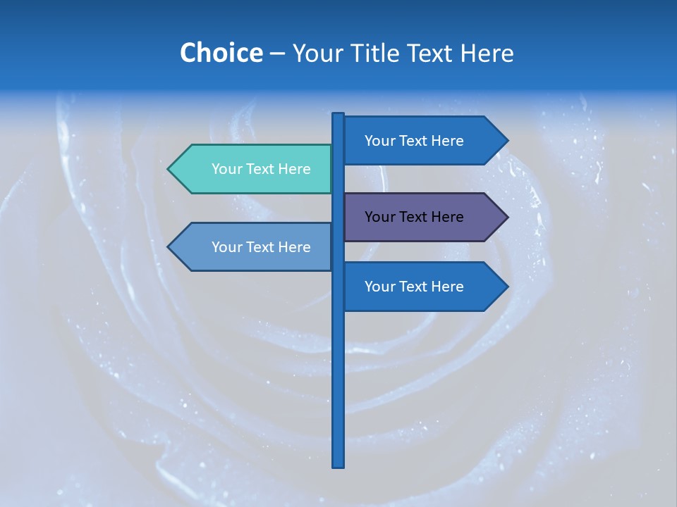 Blue Roses PowerPoint Template