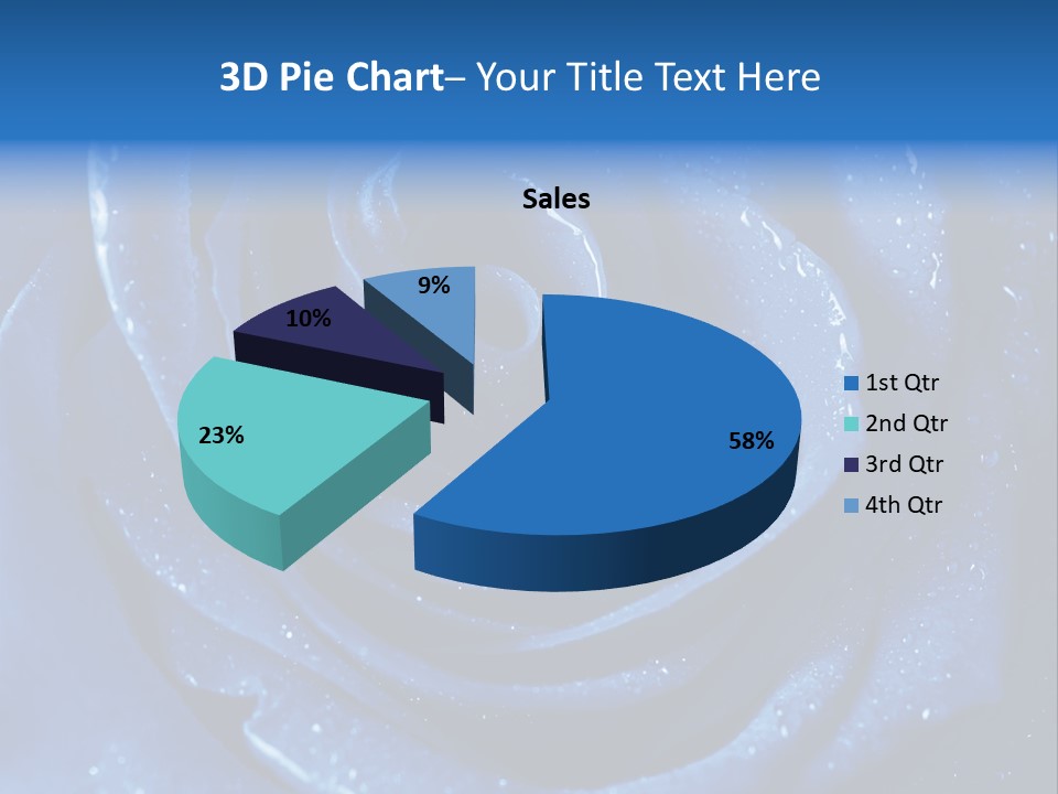 Blue Roses PowerPoint Template