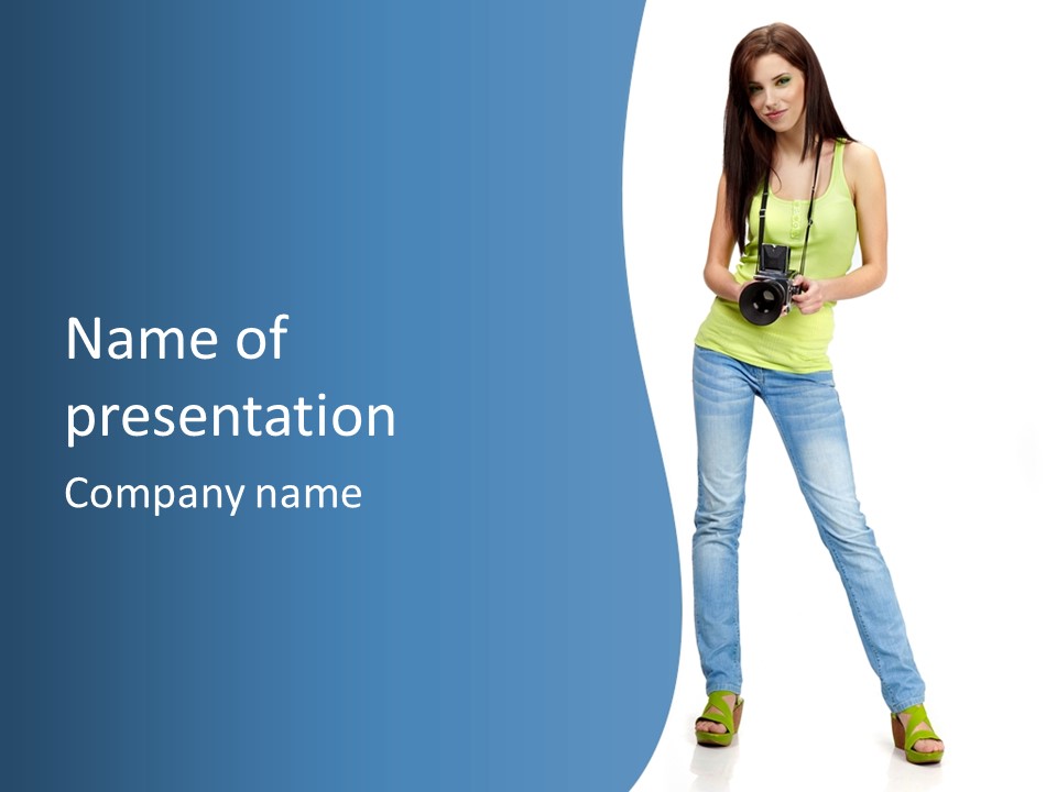 Photograph Leisure Female PowerPoint Template