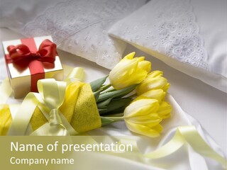 Gift Box Flower PowerPoint Template