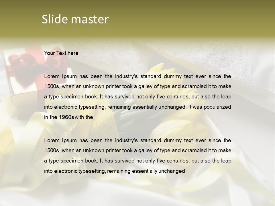 Gift Box Flower PowerPoint Template