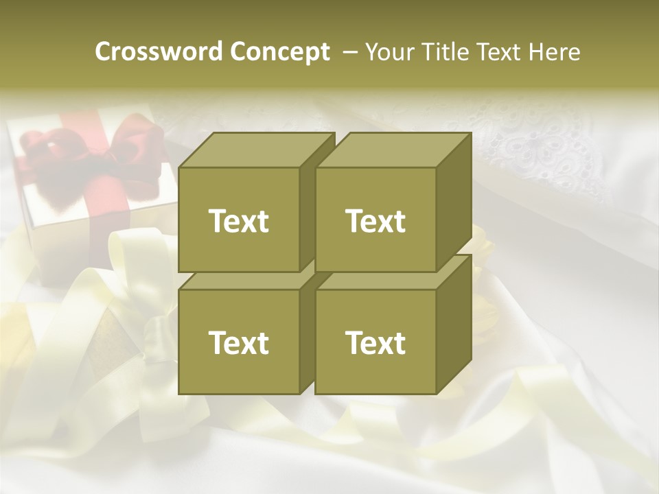 Gift Box Flower PowerPoint Template