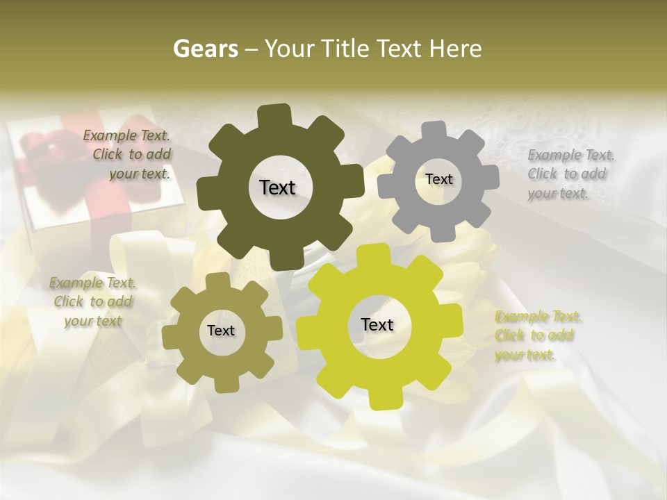 Gift Box Flower PowerPoint Template