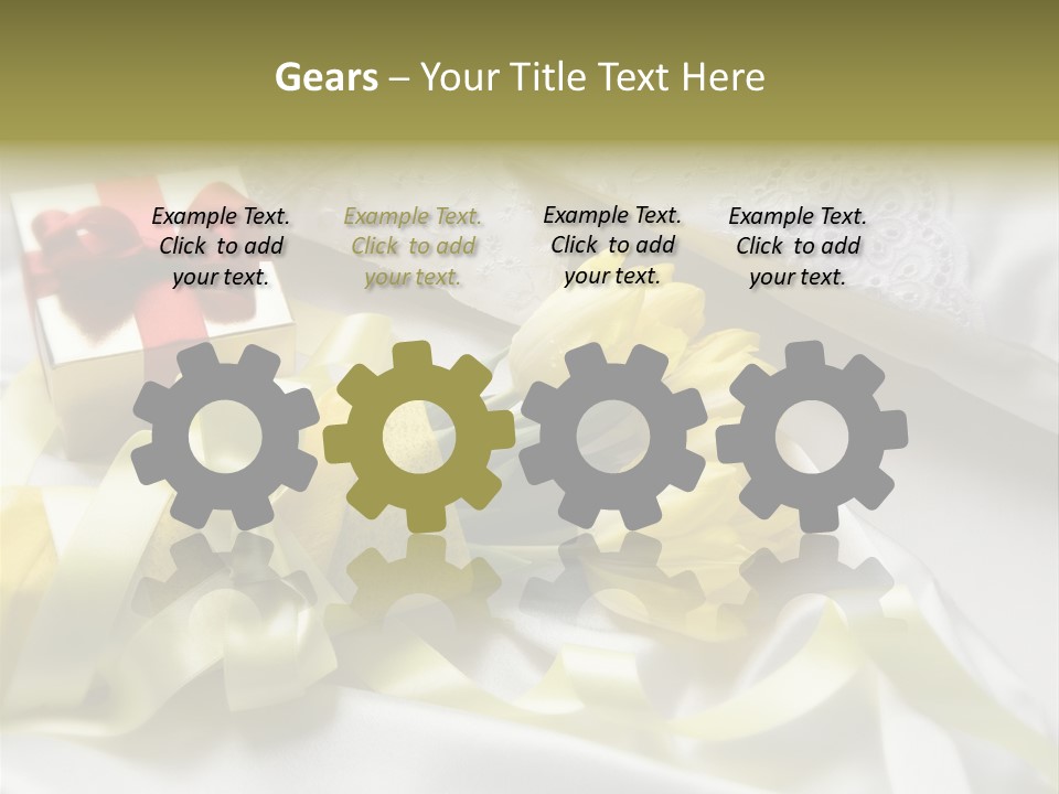 Gift Box Flower PowerPoint Template