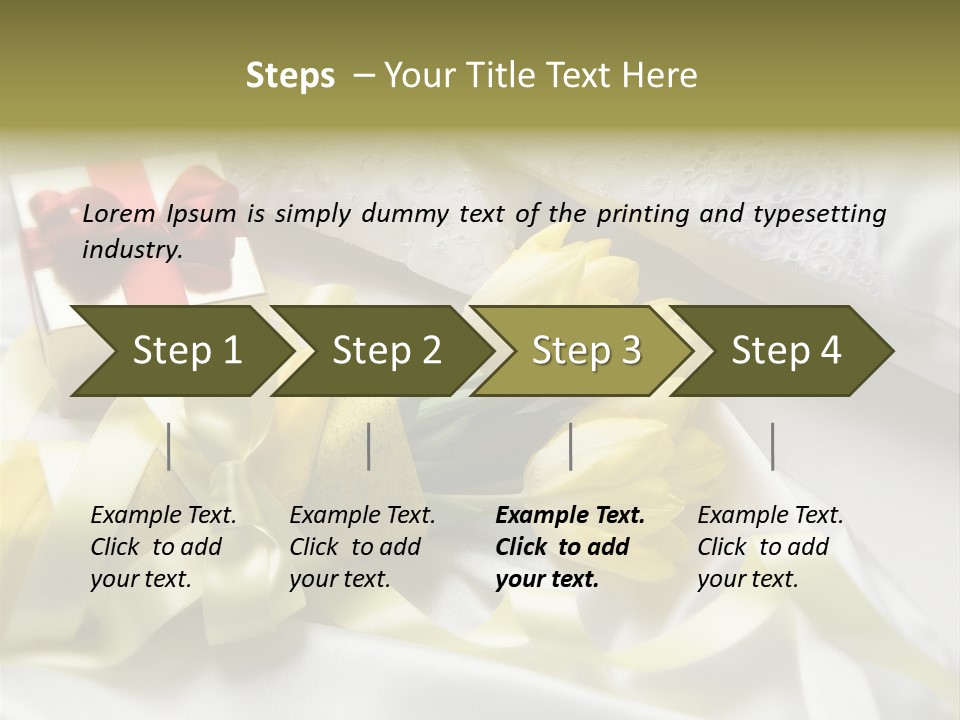 Gift Box Flower PowerPoint Template