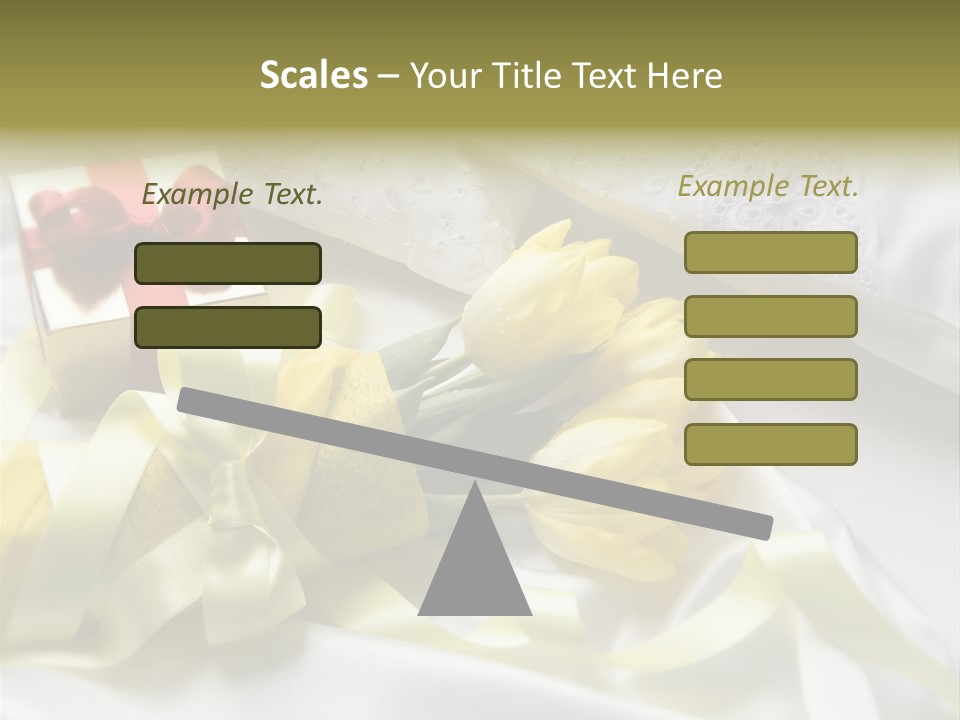 Gift Box Flower PowerPoint Template