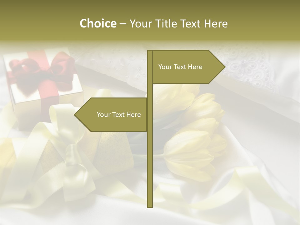 Gift Box Flower PowerPoint Template