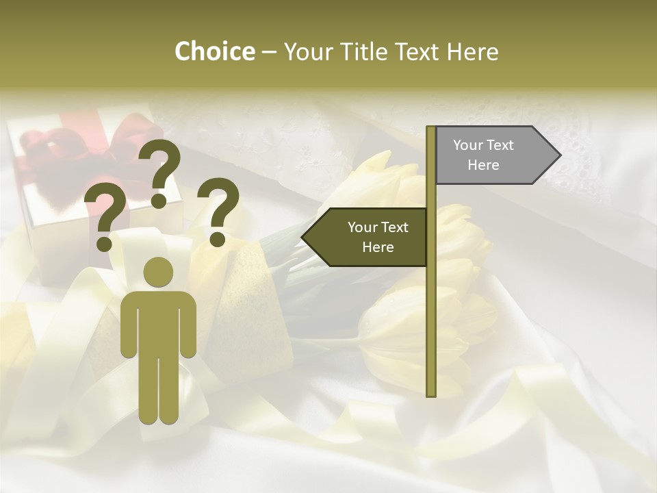 Gift Box Flower PowerPoint Template