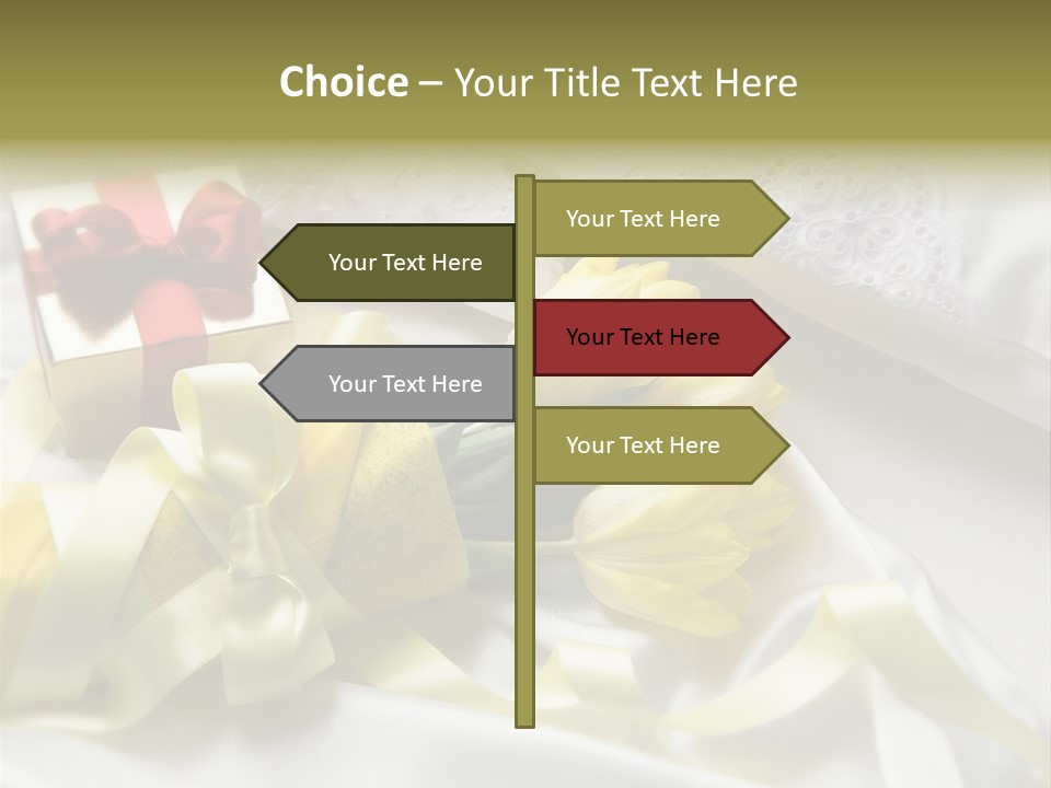 Gift Box Flower PowerPoint Template