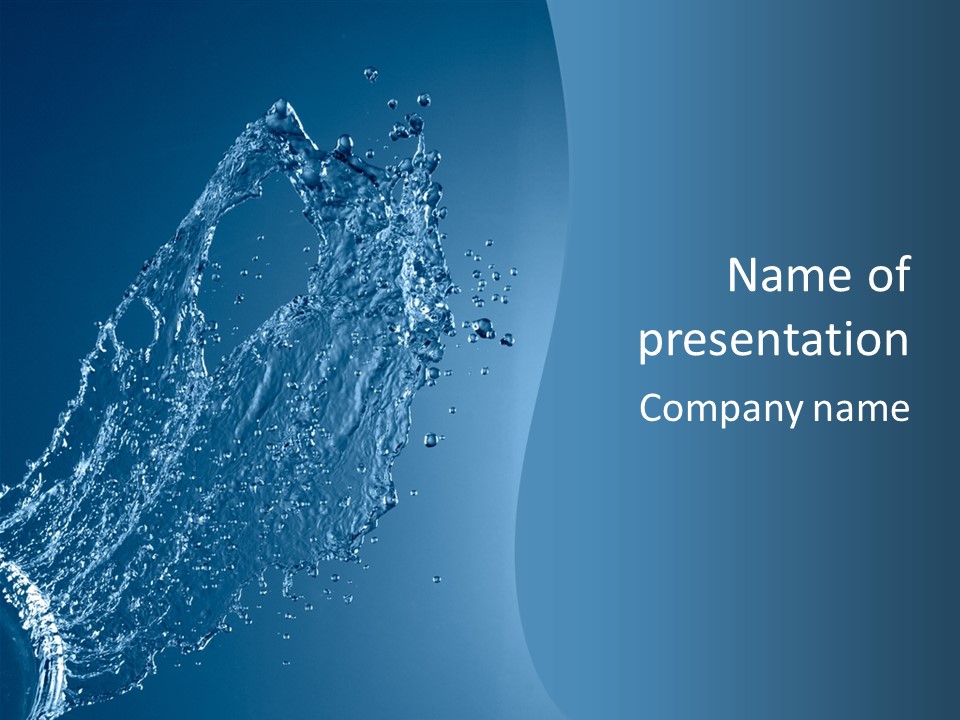Splash Of Water PowerPoint Template