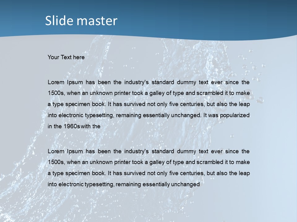 Splash Of Water PowerPoint Template