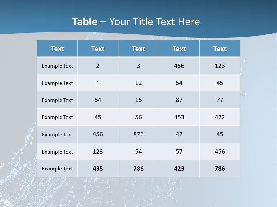 Splash Of Water PowerPoint Template