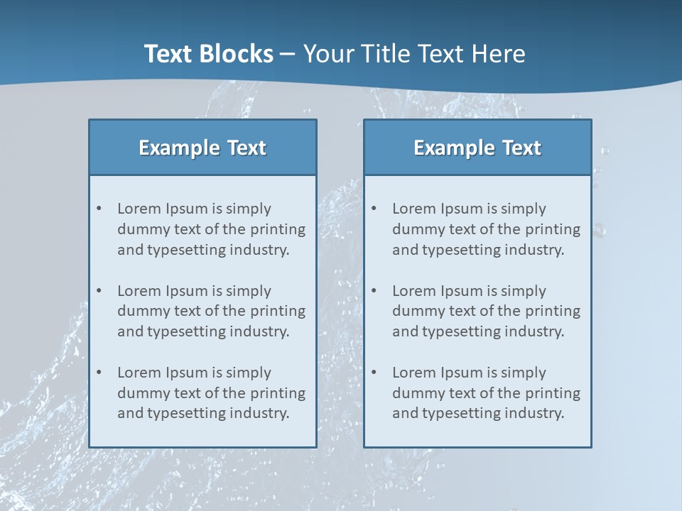 Splash Of Water PowerPoint Template