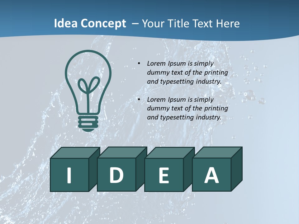 Splash Of Water PowerPoint Template