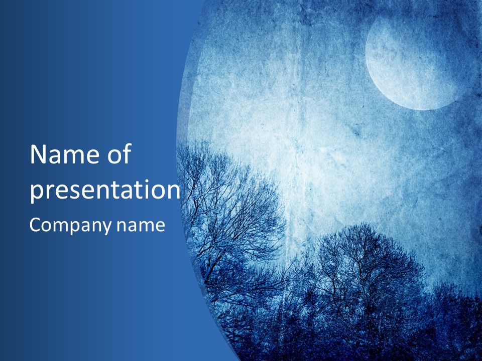 Crescent Hallows Landscape PowerPoint Template