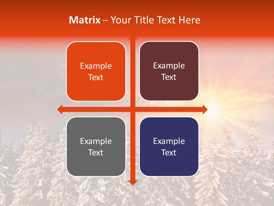 Winter Mountain Sunset PowerPoint Template