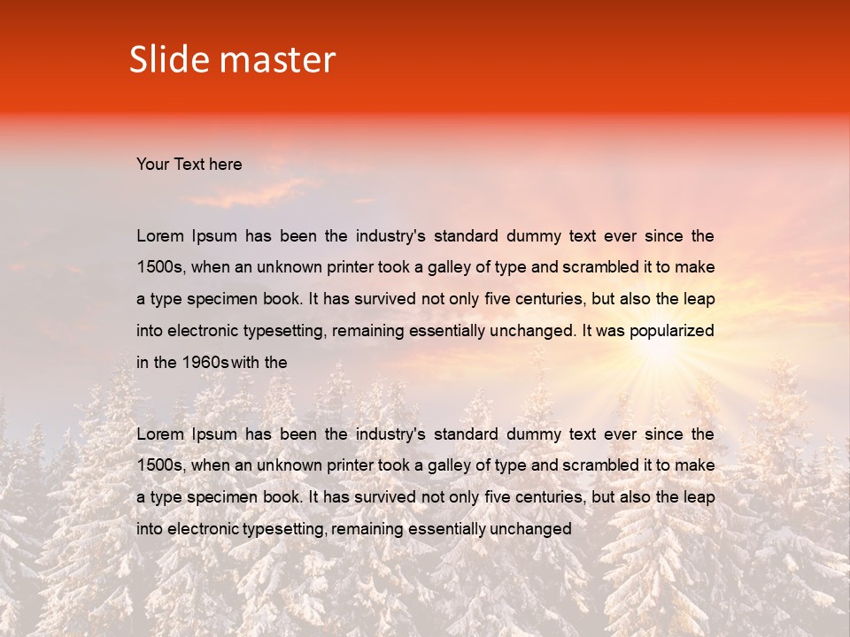 Winter Mountain Sunset PowerPoint Template