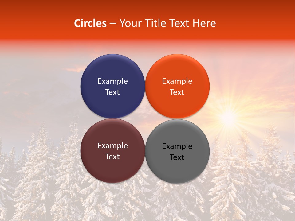 Winter Mountain Sunset PowerPoint Template