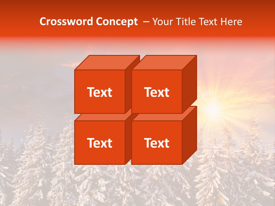Winter Mountain Sunset PowerPoint Template
