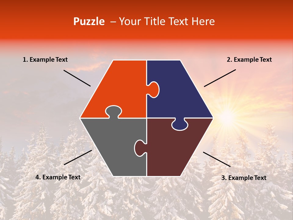 Winter Mountain Sunset PowerPoint Template