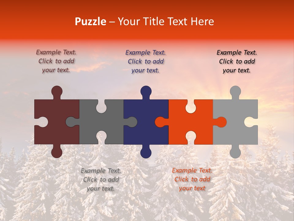 Winter Mountain Sunset PowerPoint Template