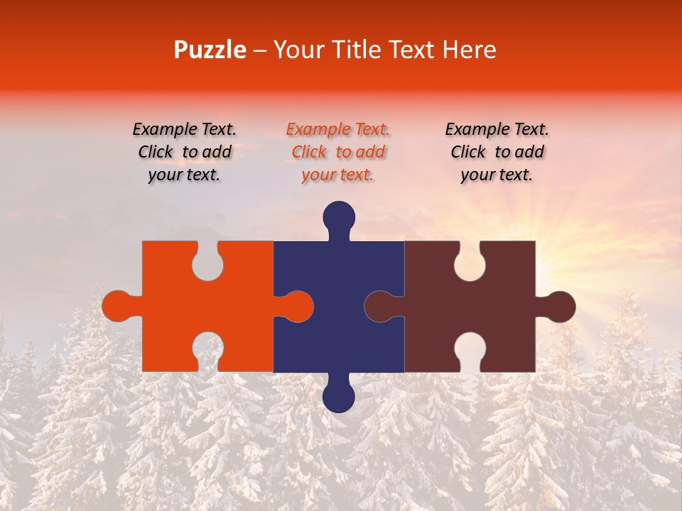 Winter Mountain Sunset PowerPoint Template