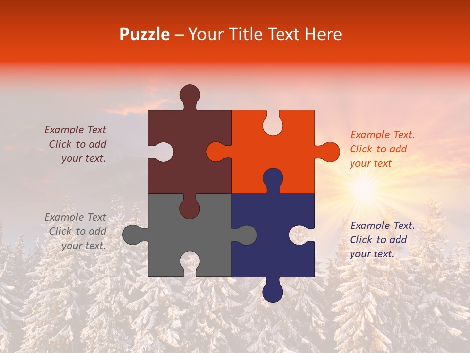 Winter Mountain Sunset PowerPoint Template