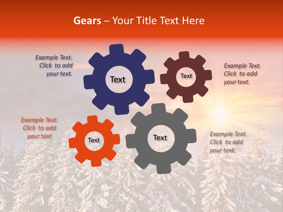 Winter Mountain Sunset PowerPoint Template