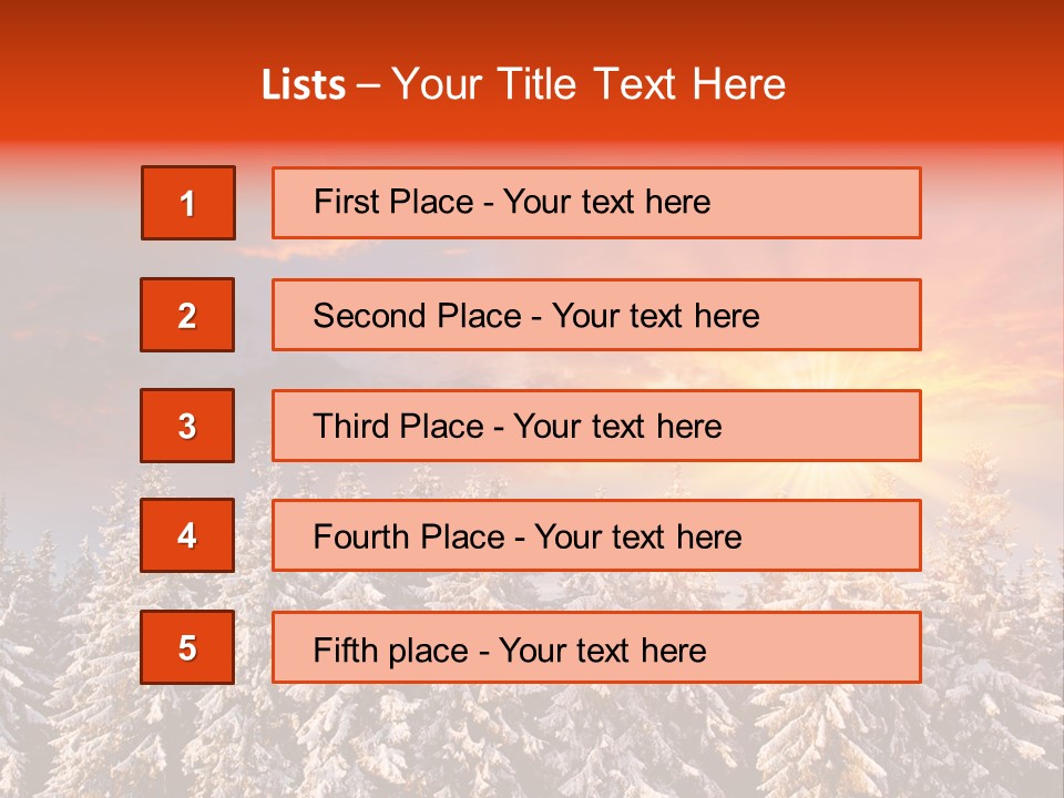 Winter Mountain Sunset PowerPoint Template
