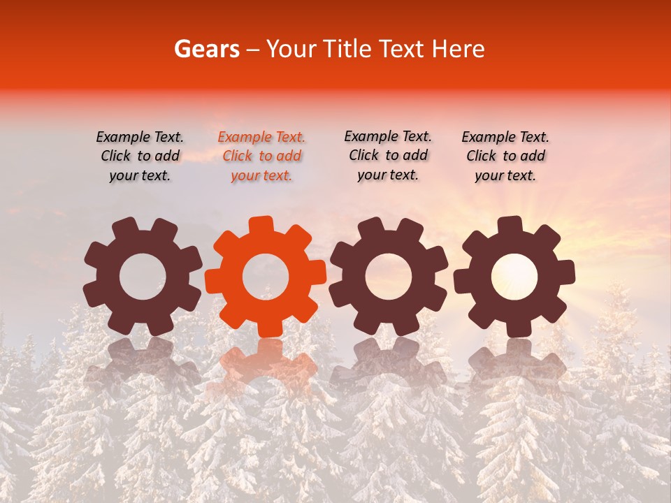 Winter Mountain Sunset PowerPoint Template