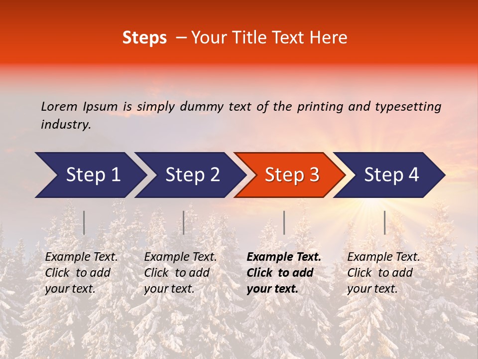Winter Mountain Sunset PowerPoint Template